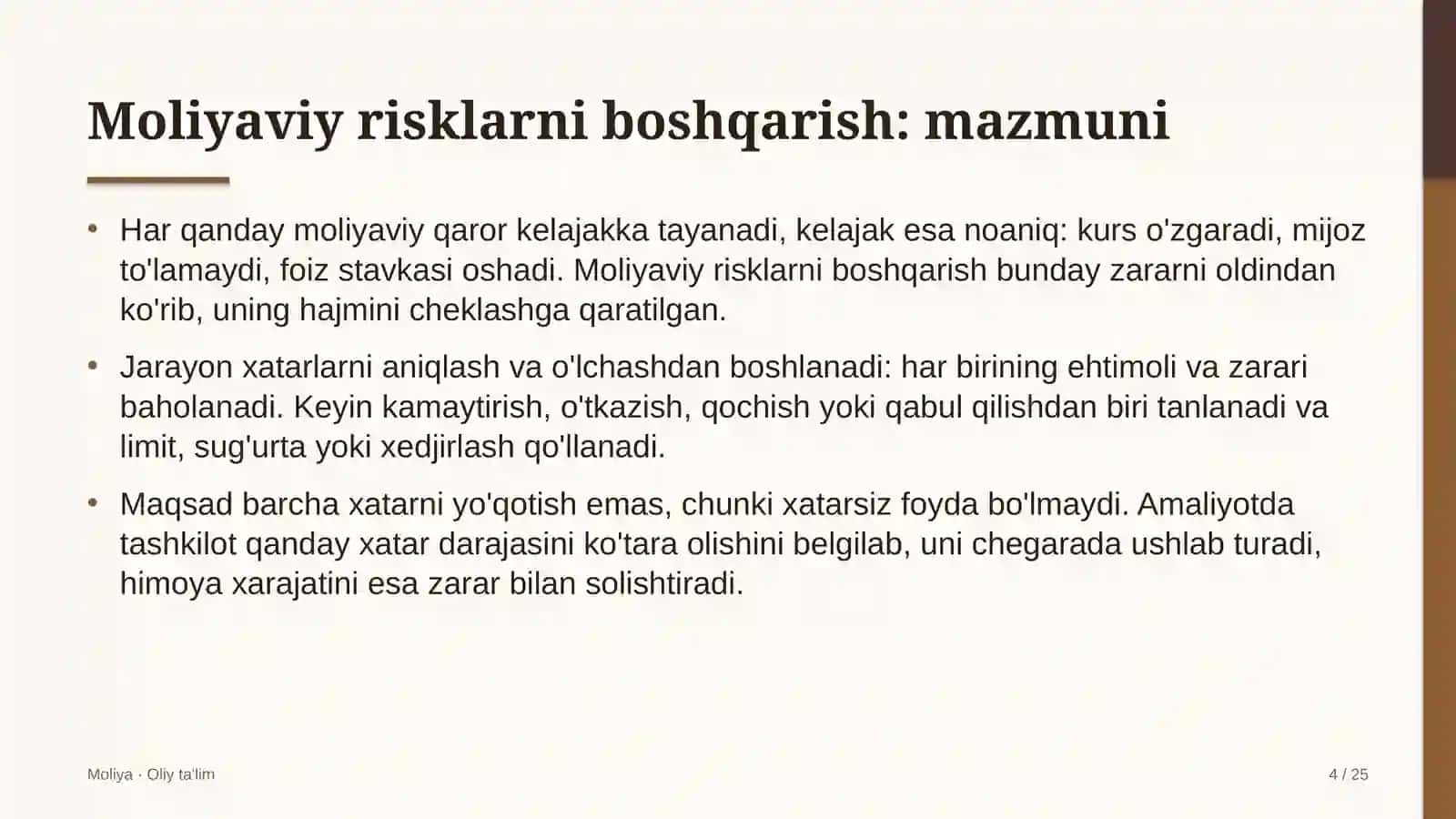 Ulgurji savdoda moliyaviy risklarni boshqarish 4
