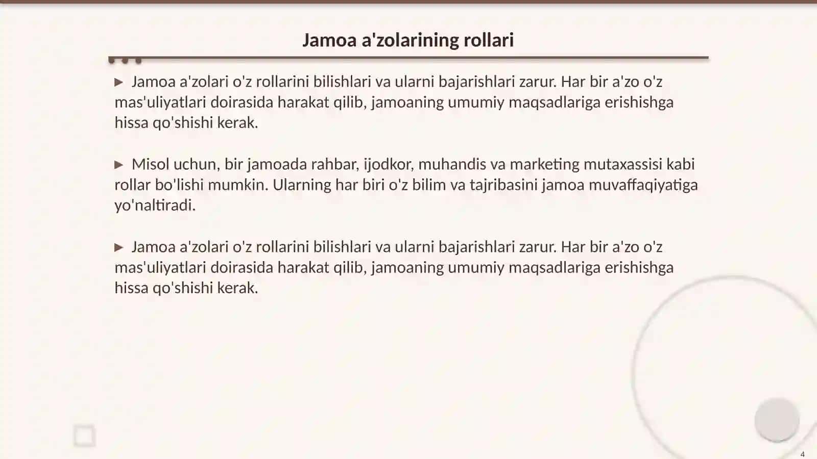 Tashkilotlarda samarali jamoa (team)ni shakllantirish 4