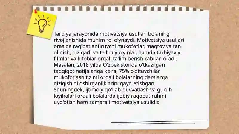 Tarbiya fanini oʻqitish metodikasi 4