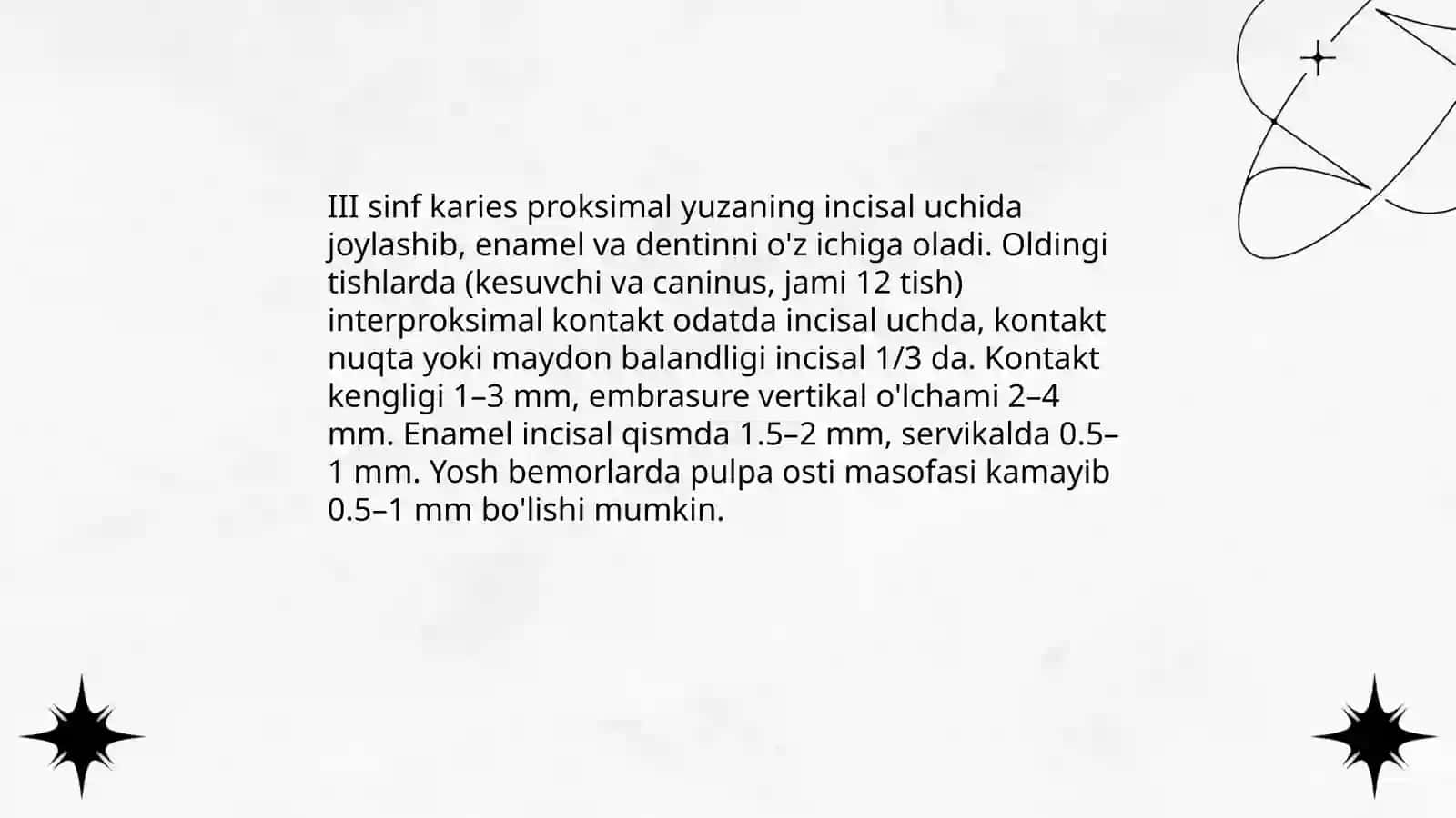 Fantomlarda III sinf karies kovaklarini charxlash va plombalash 4