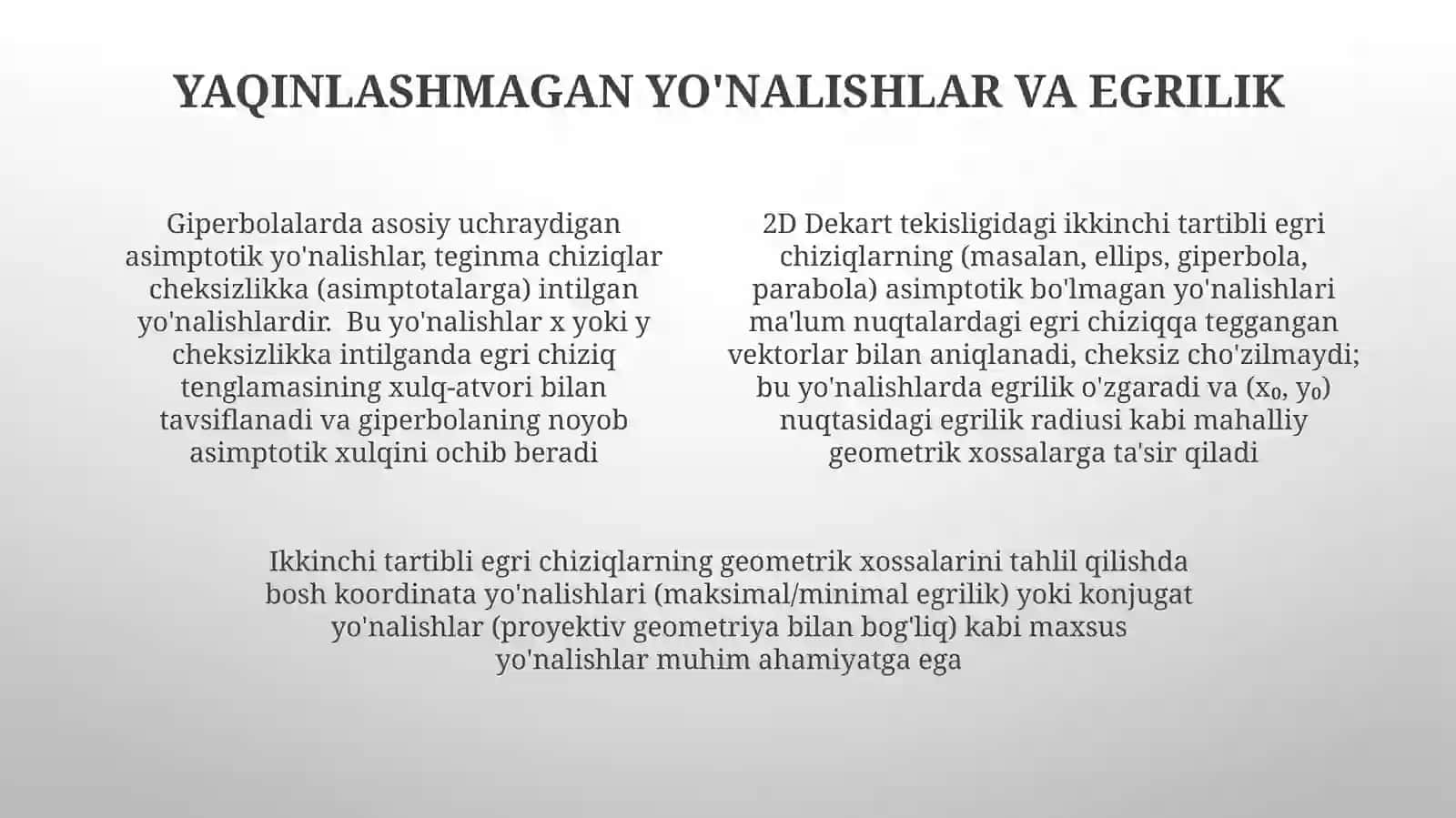 Asimtotik va Asimptotik Yo'nalishlar 4
