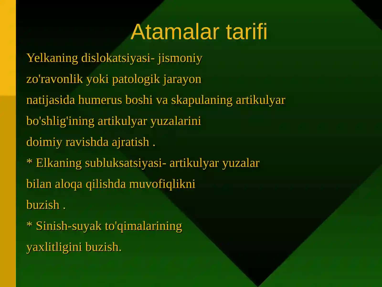 Suyaklarning sinishi - Taqdimot 4