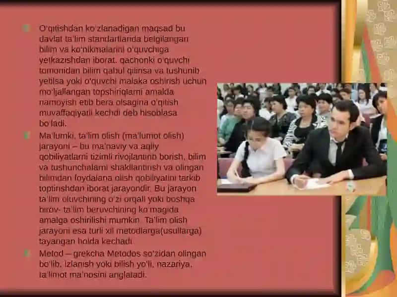 Ta'lim metodlari va ularning turlari 4