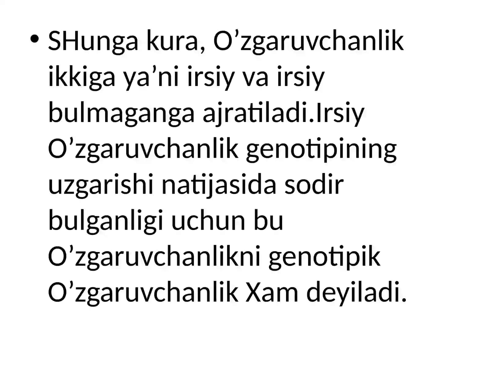 O‘zgaruvchanlik qonuniyatlari 4