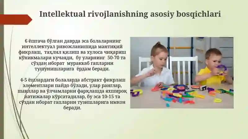 Bolalarning IQ-sini rivojlantirish 4