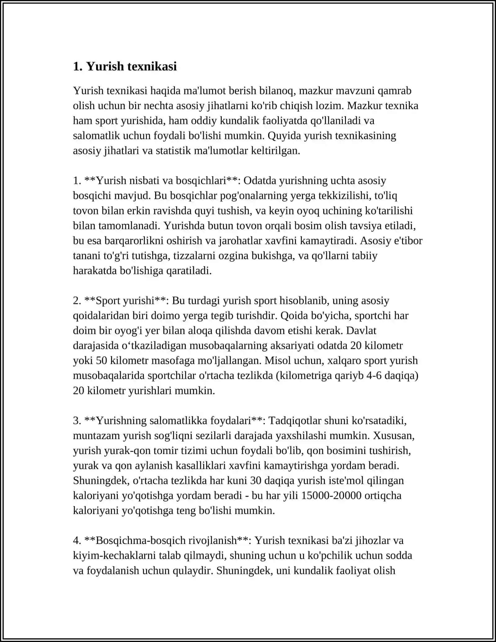 Yurish texnikasi 4