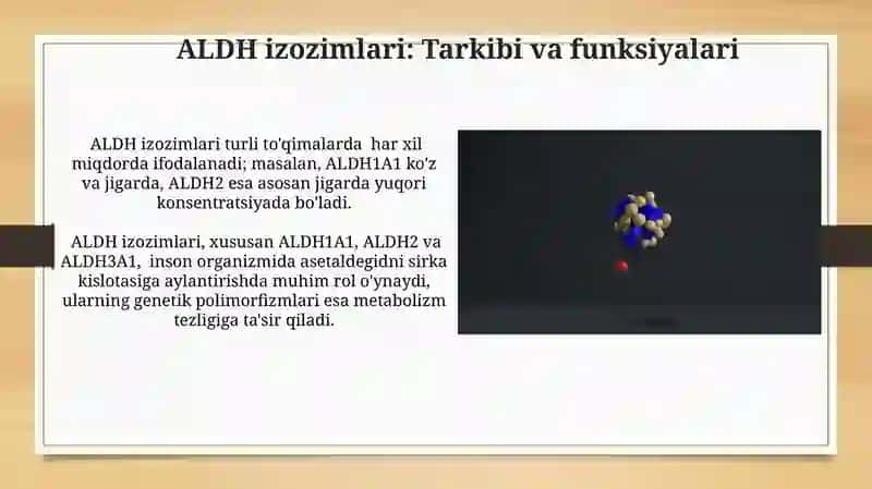 Etanol metabolizmi, ALDG fermentining izoformalari 4