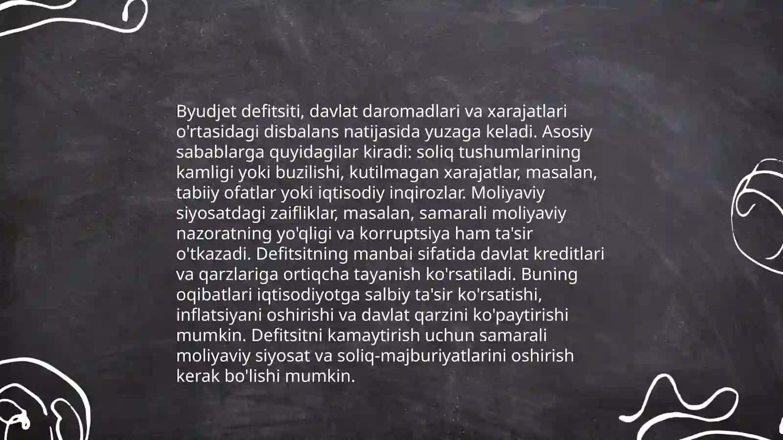 Fiskal siyosat: byudjet defitsiti va davlat qarzi 4