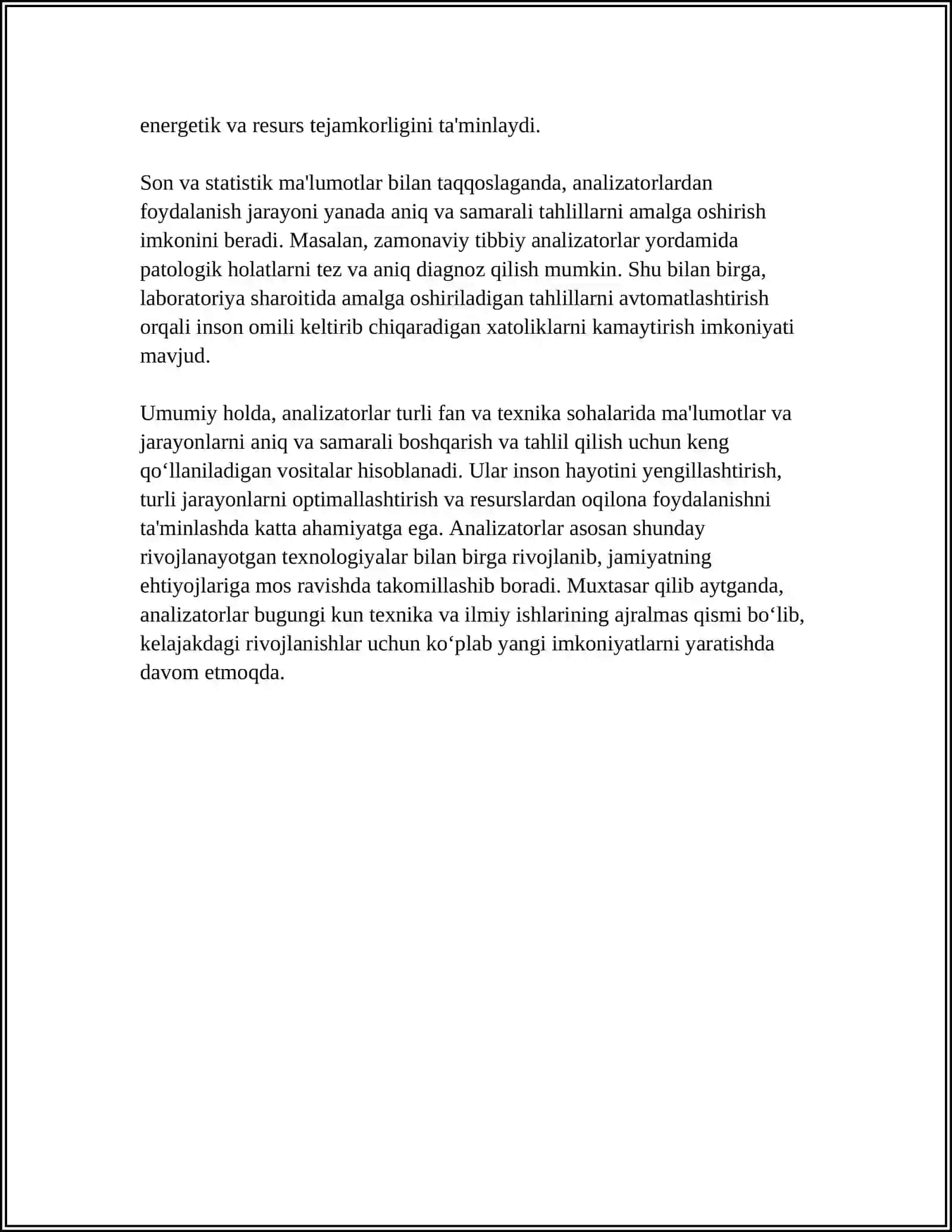 ANALIZATOR HAQIDA TUSHUNCHA 4