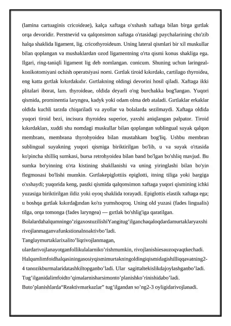 Halqumning funktsional va topografik anatomiyasi 4