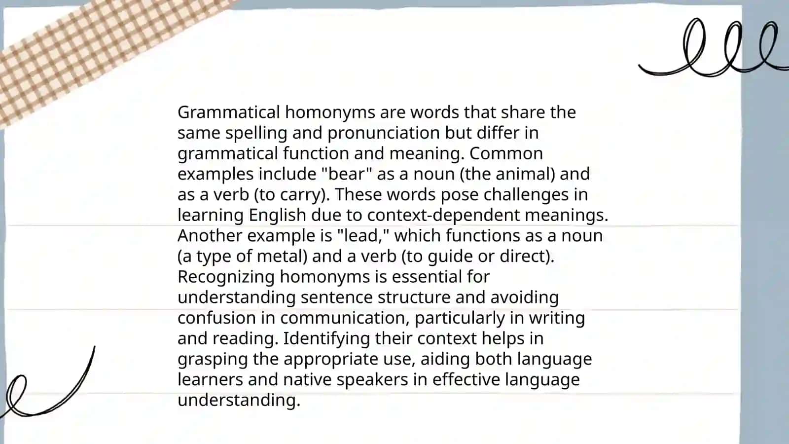 Classification of homonymy 4