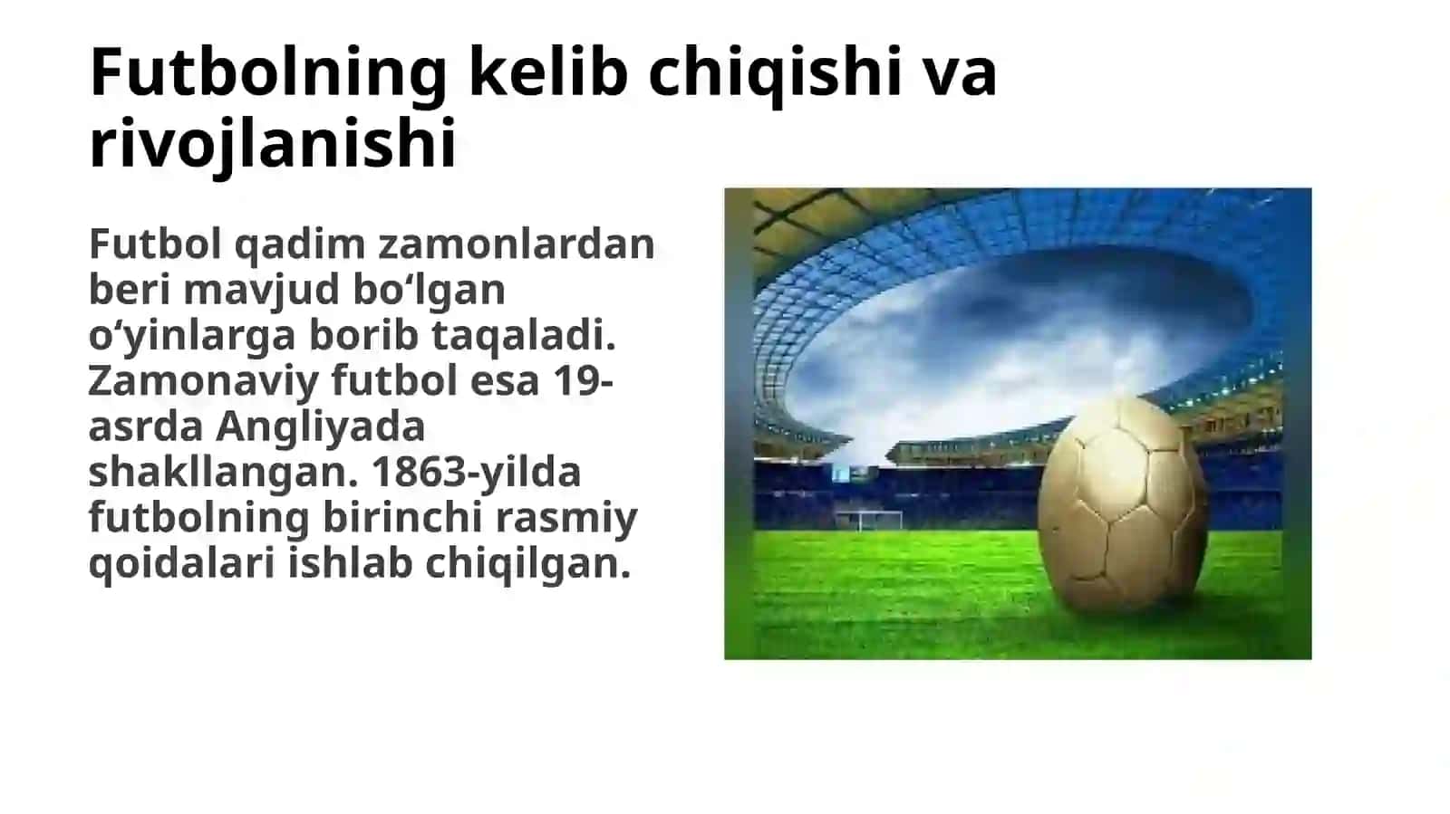 Futbol o'yini elementlari, jihozlari va o'yin qoidalari 4