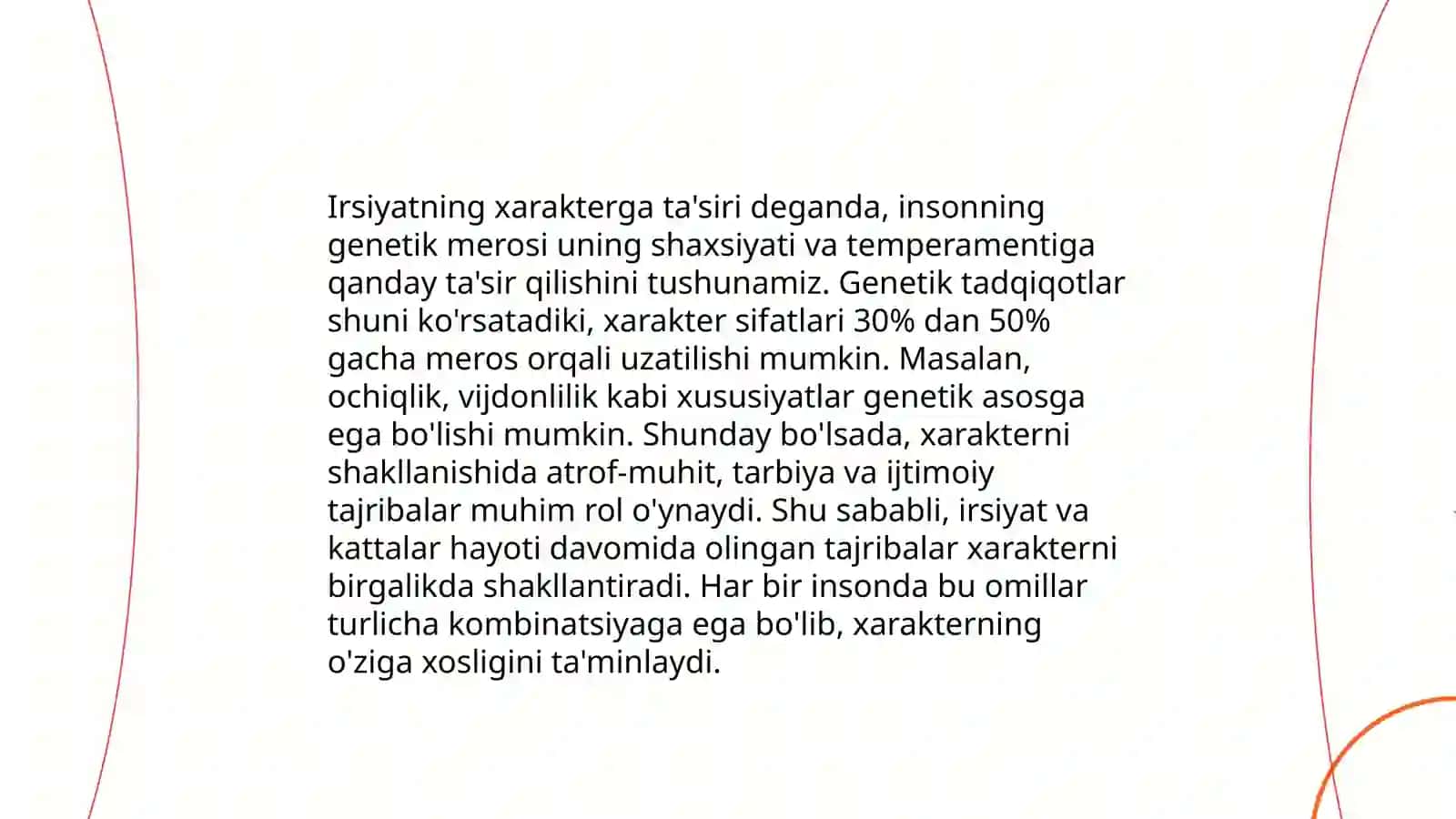 Xarakter va irsiyat Namozova Gulyuz 4
