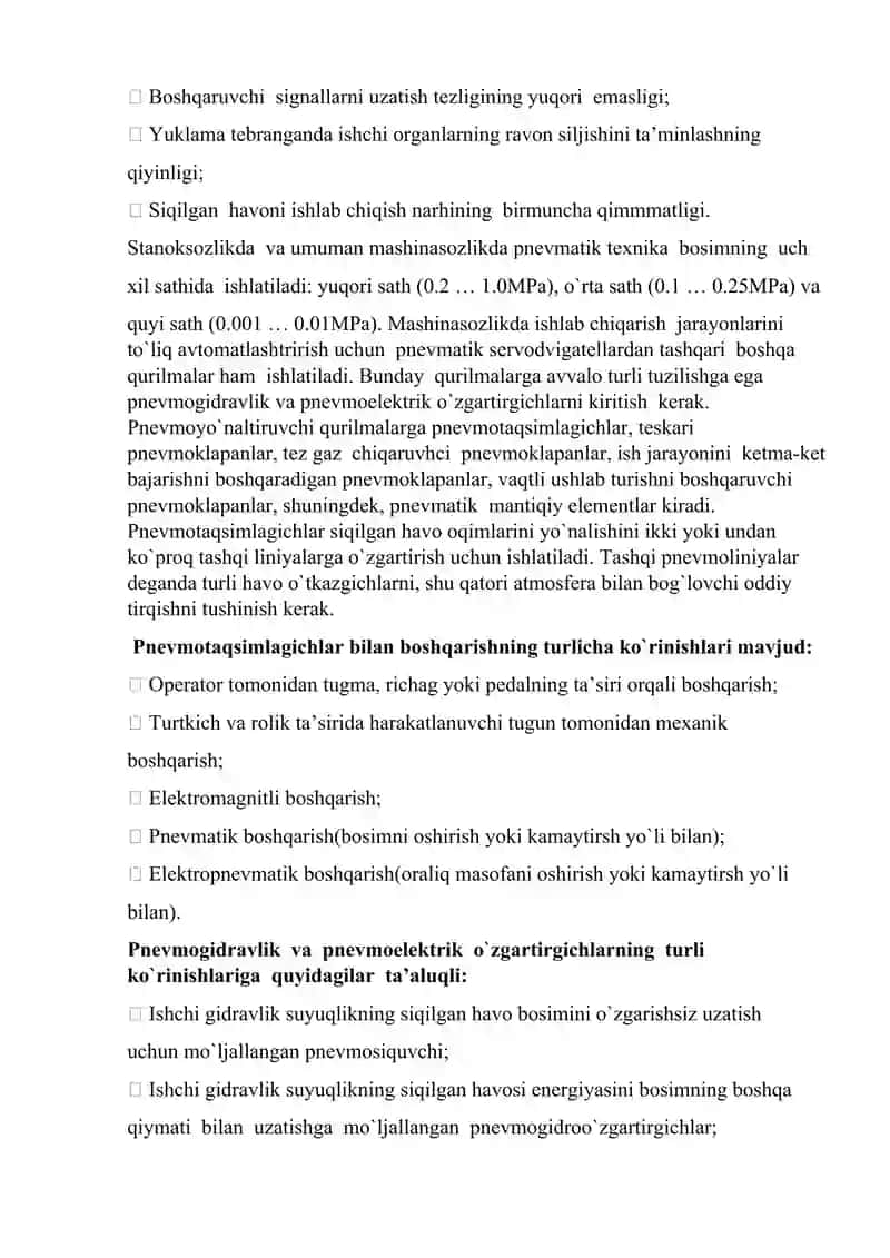 Avtomatikaning texnik vositalari fani bo‘yicha 4