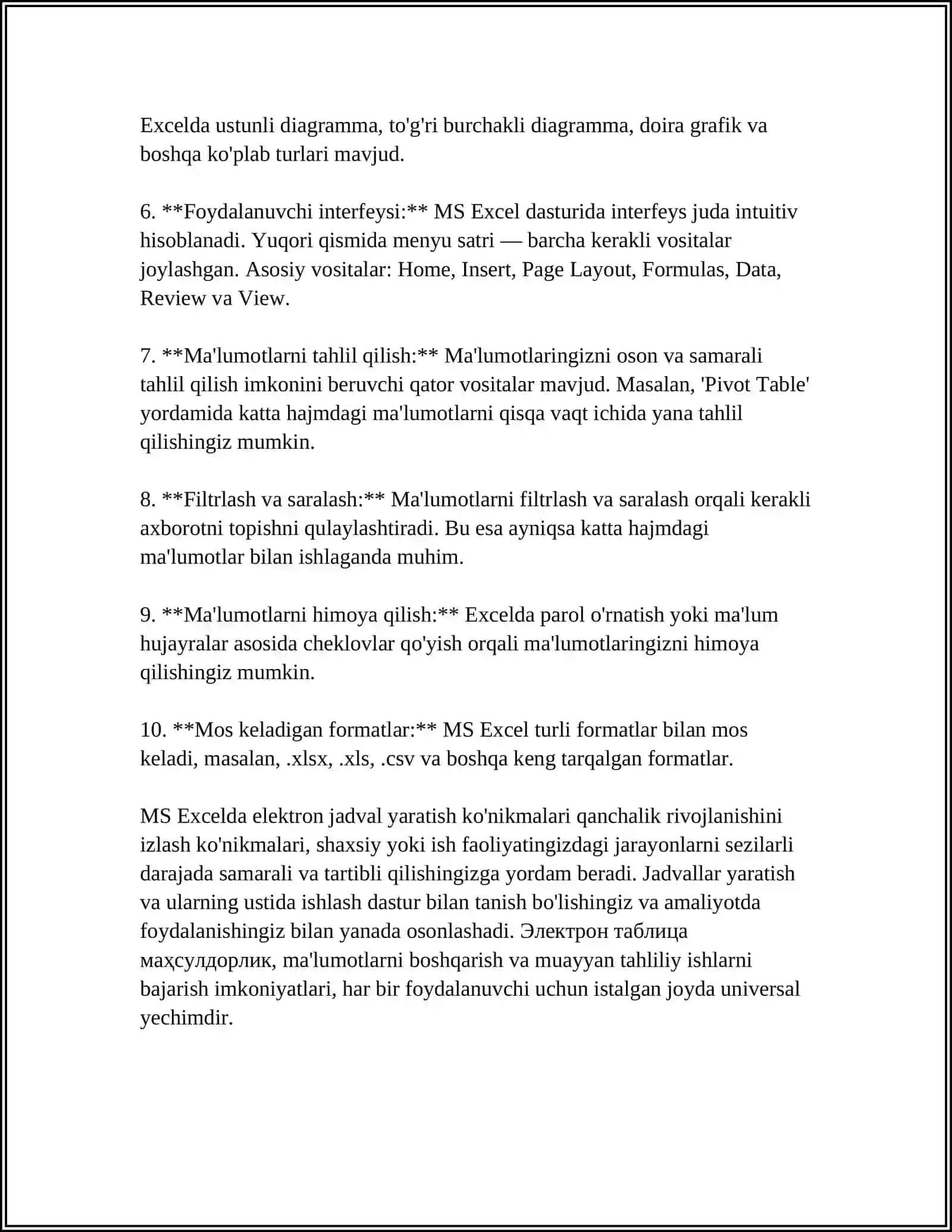 MUSTAQIL ISH Mavzu: MS EXCEL DASTURI ELEKTRON JADVALIDA CHIZIQLI ALGEBRAIK TENGLAMALAR SISTEMASINI YECHISH 4