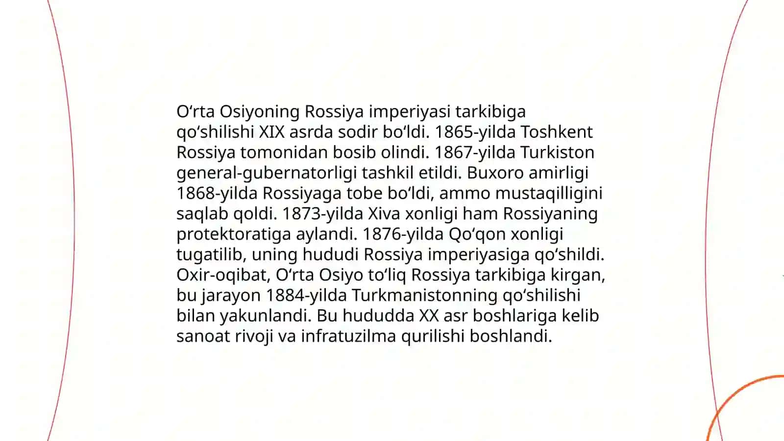 Oʻrta Osiyoning chor Rossiyasi tomonidan bosib olinishi 4