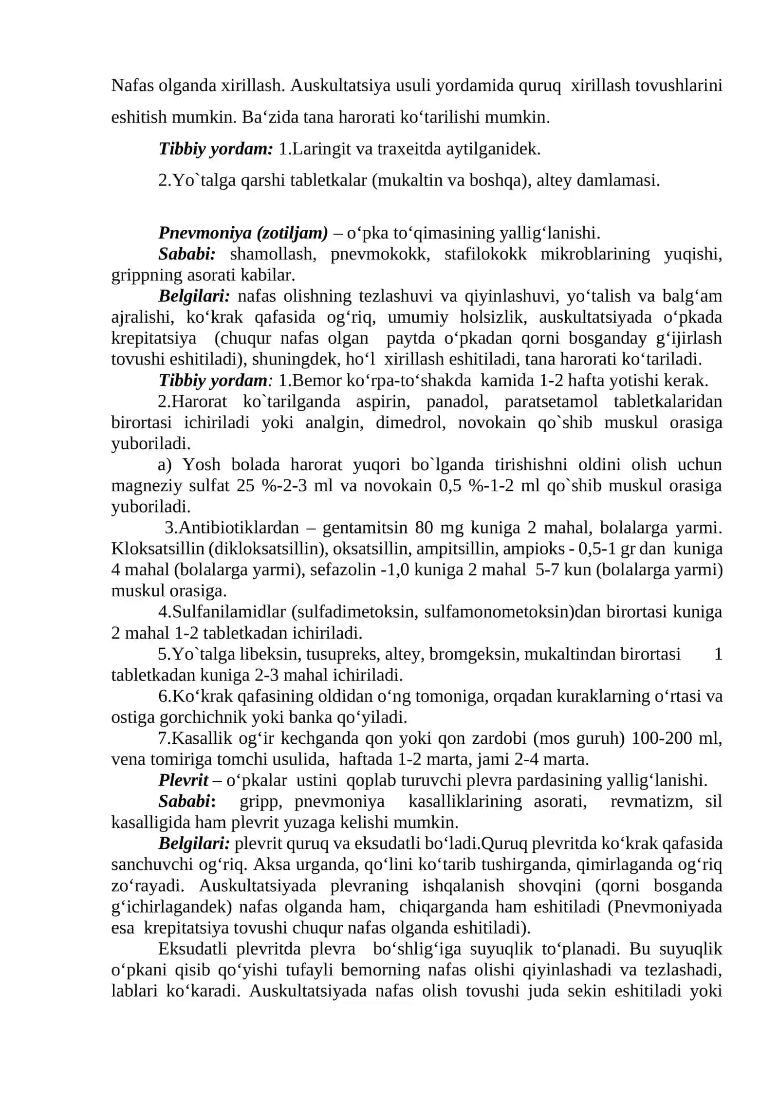 KASALLIK VA ZAHARLANISHDA TIBBIY YORDAM 4