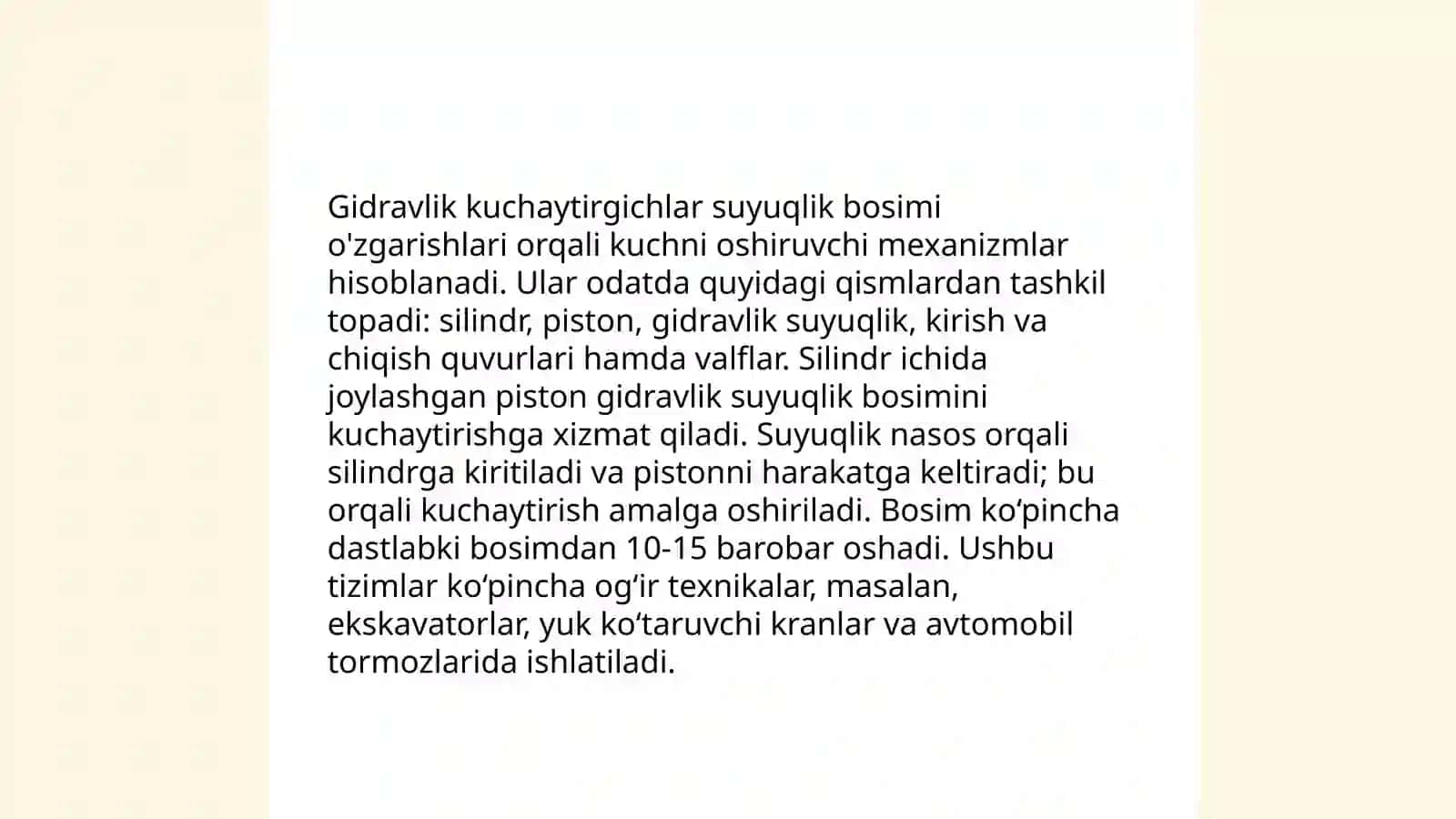 Gidravlik kuchaytirgichlar 4