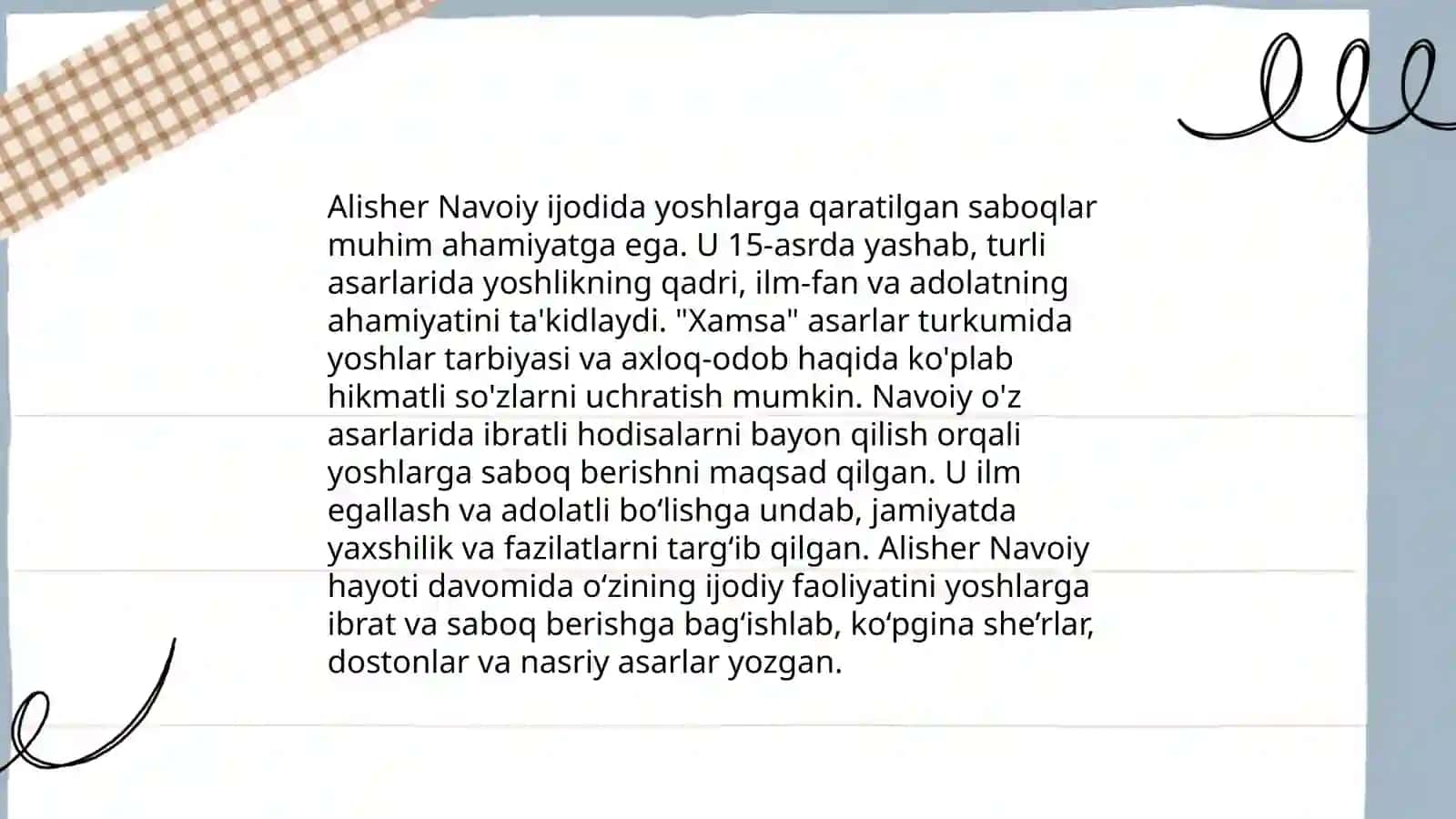 Alisher Navoiy ilmiy merosini tarbiyalash 4