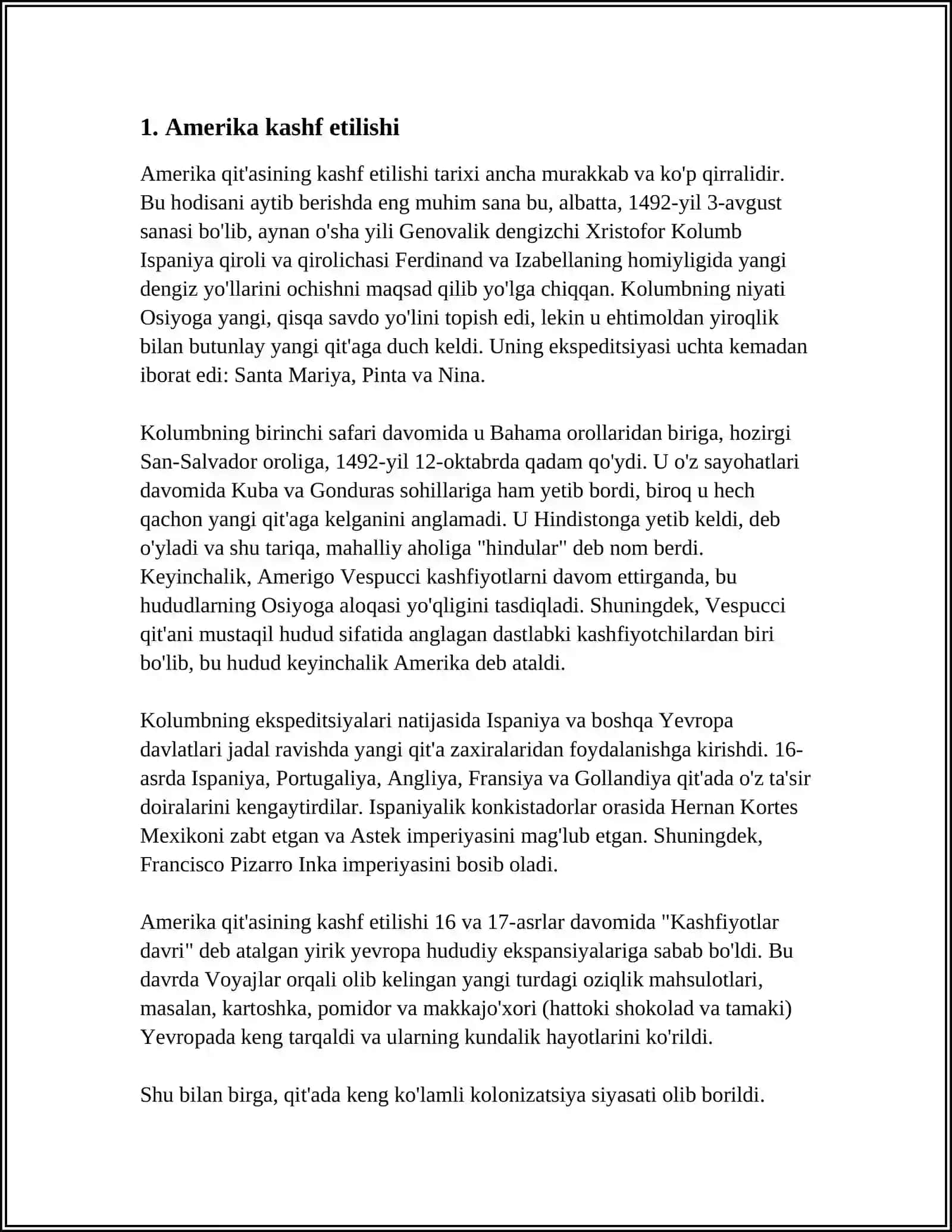 AMERIKA 10 SINF TARIXIDAN INGLIZ TILIDAN OʻZBEK TILIGA OʻTKAZISH 4