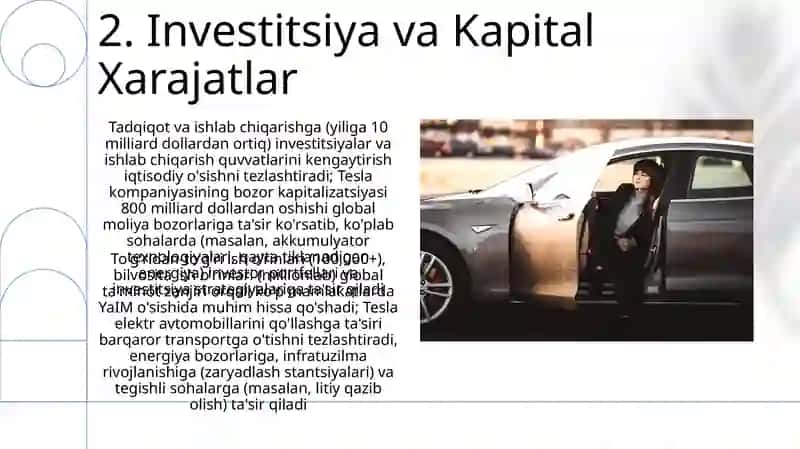 Tesla kompanyasini iqtisodiyotga tasiri 4