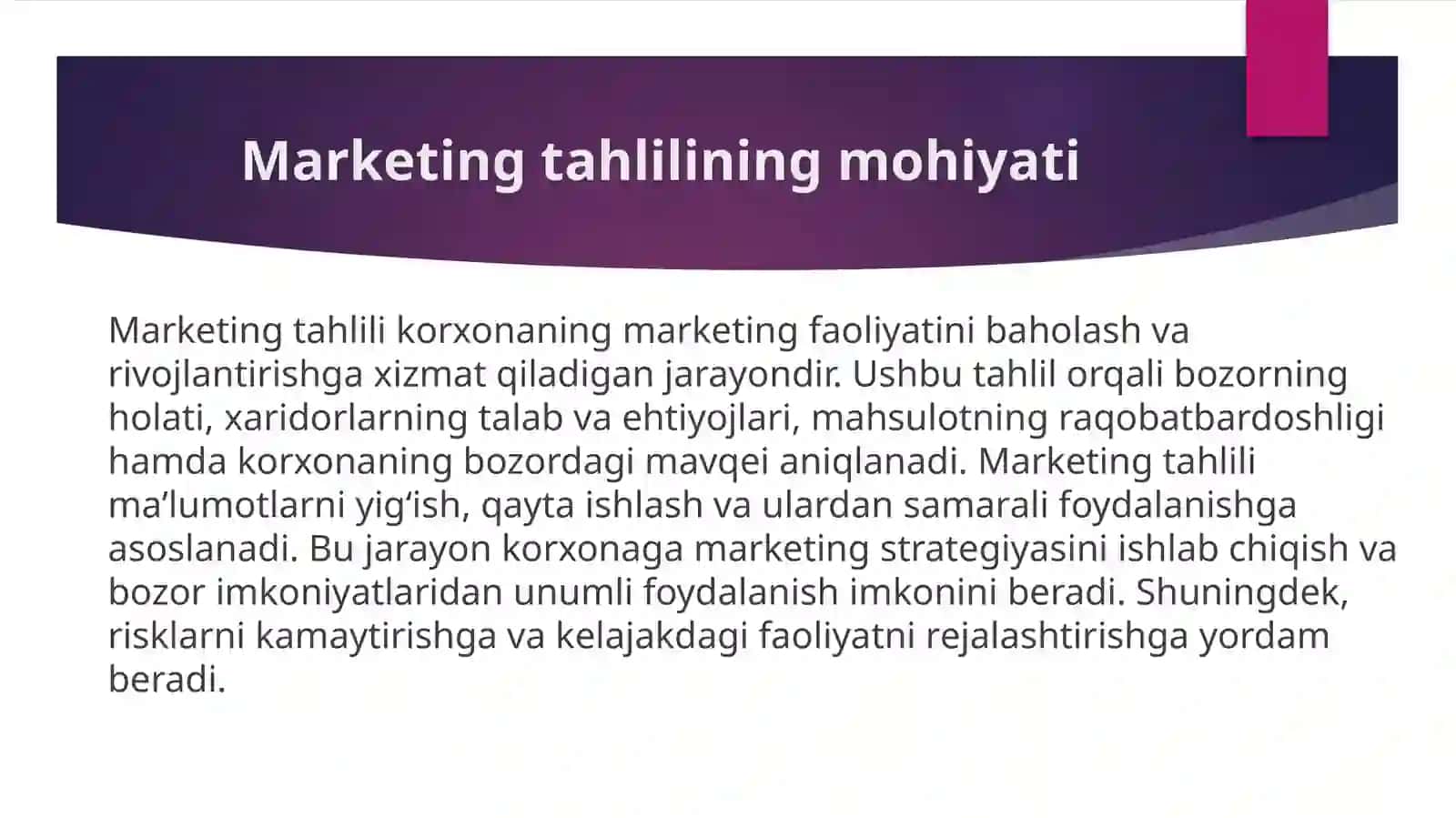 Marketing tahlili 4