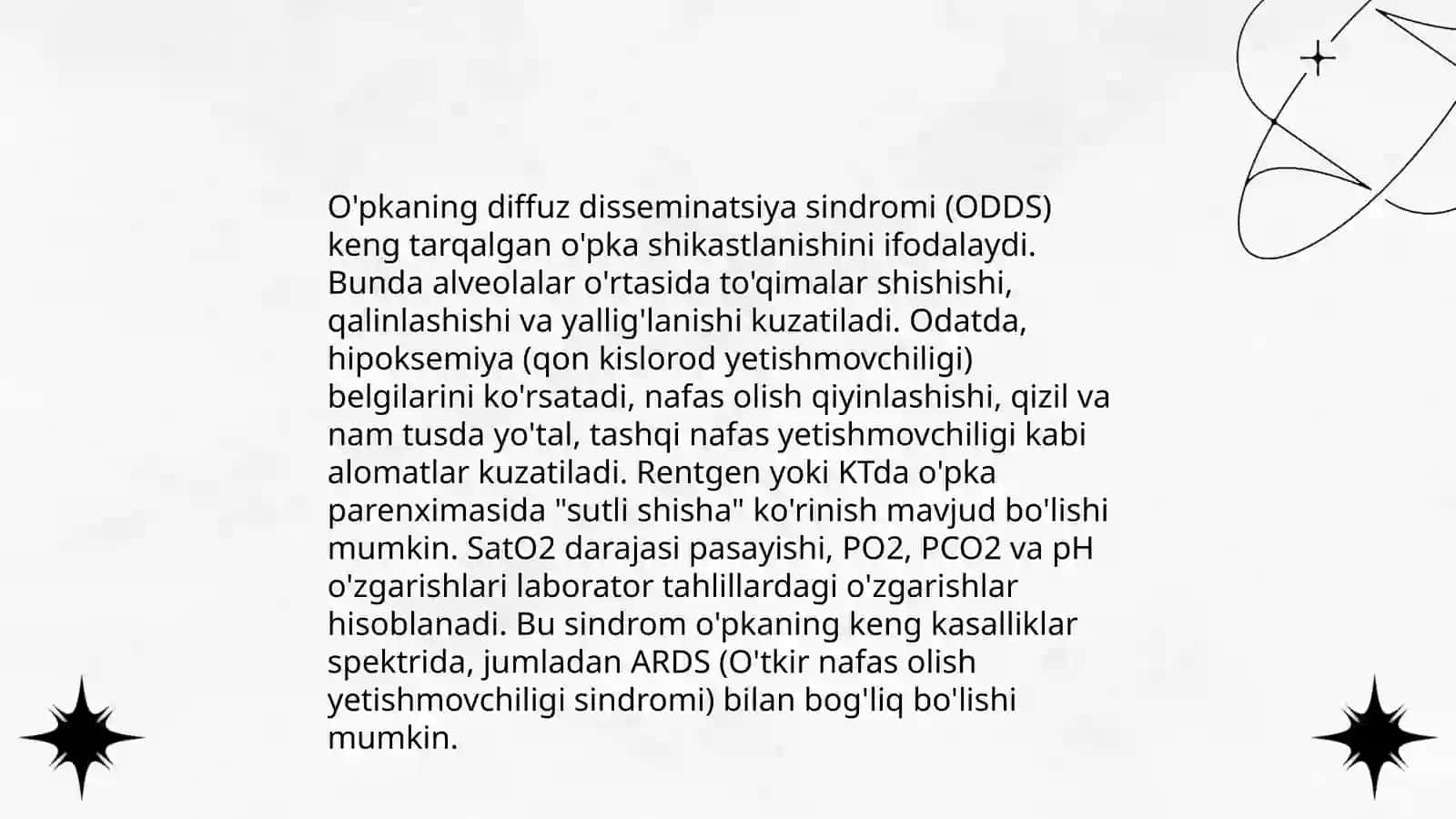 O'pkaning diffuz disseminatsiya sindromi 4