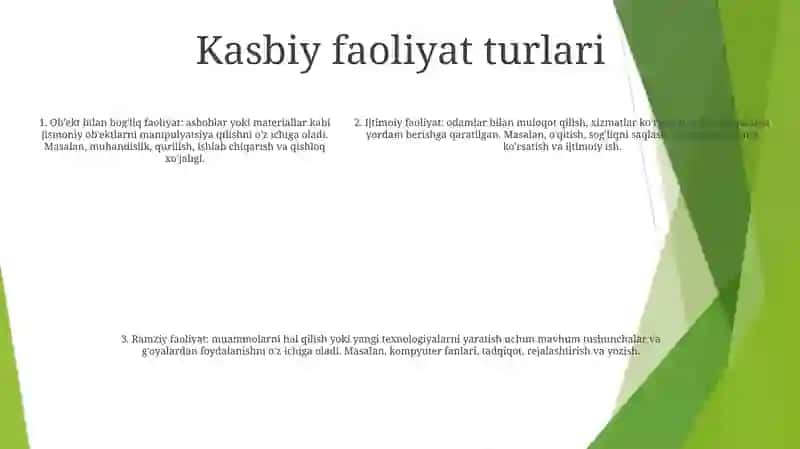 Kasbiy Faoliyat Va Xotira 4