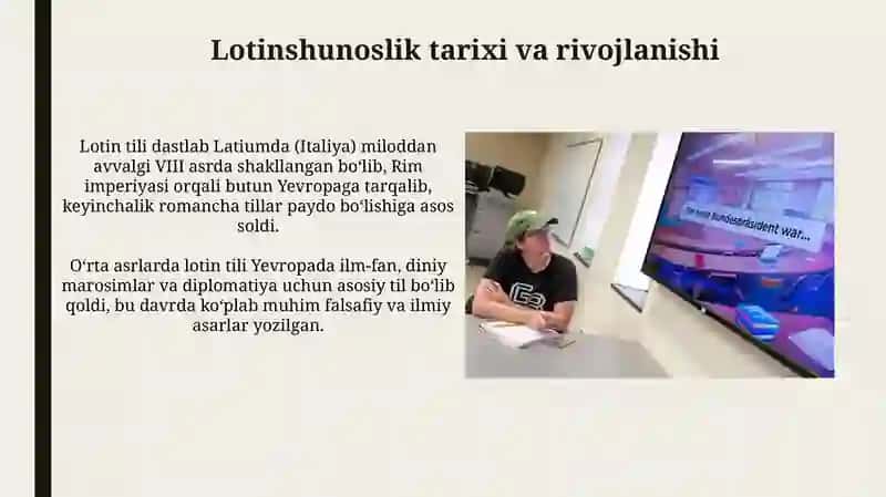Zamonaviy tillarda lotinshunoslik 4