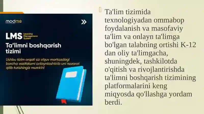 LMS (learning management system) – ta’limni boshqaruv tizimlari 4