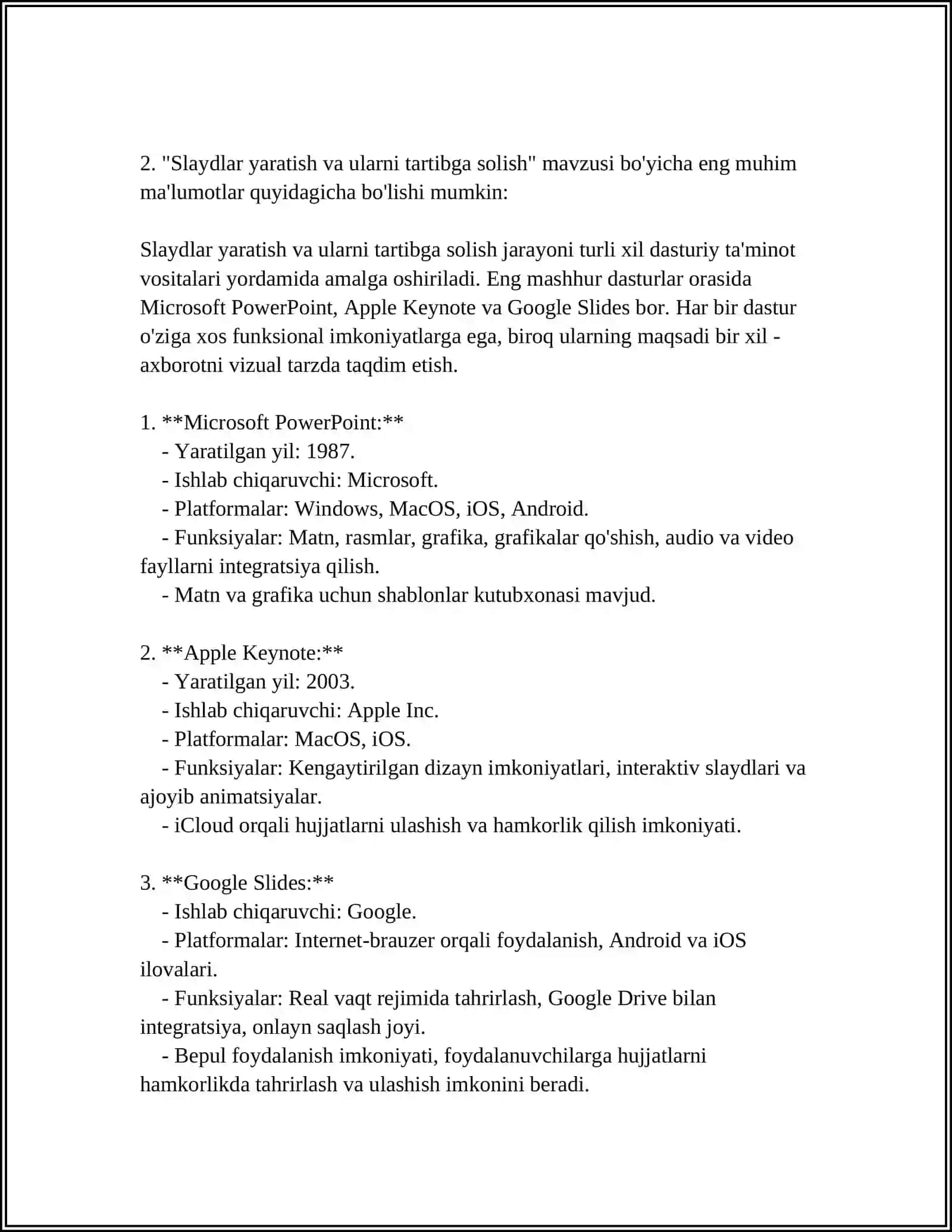 MICROSOFT POWERPOINT DASTURIDA TAQDIMOTLAT YARATISH 4
