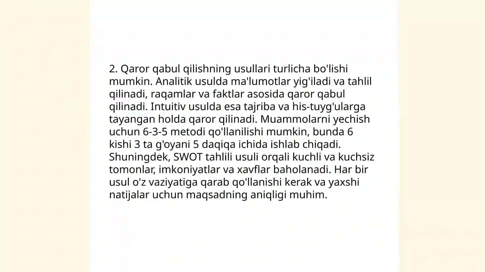 Boshqaruv qarorlari 4