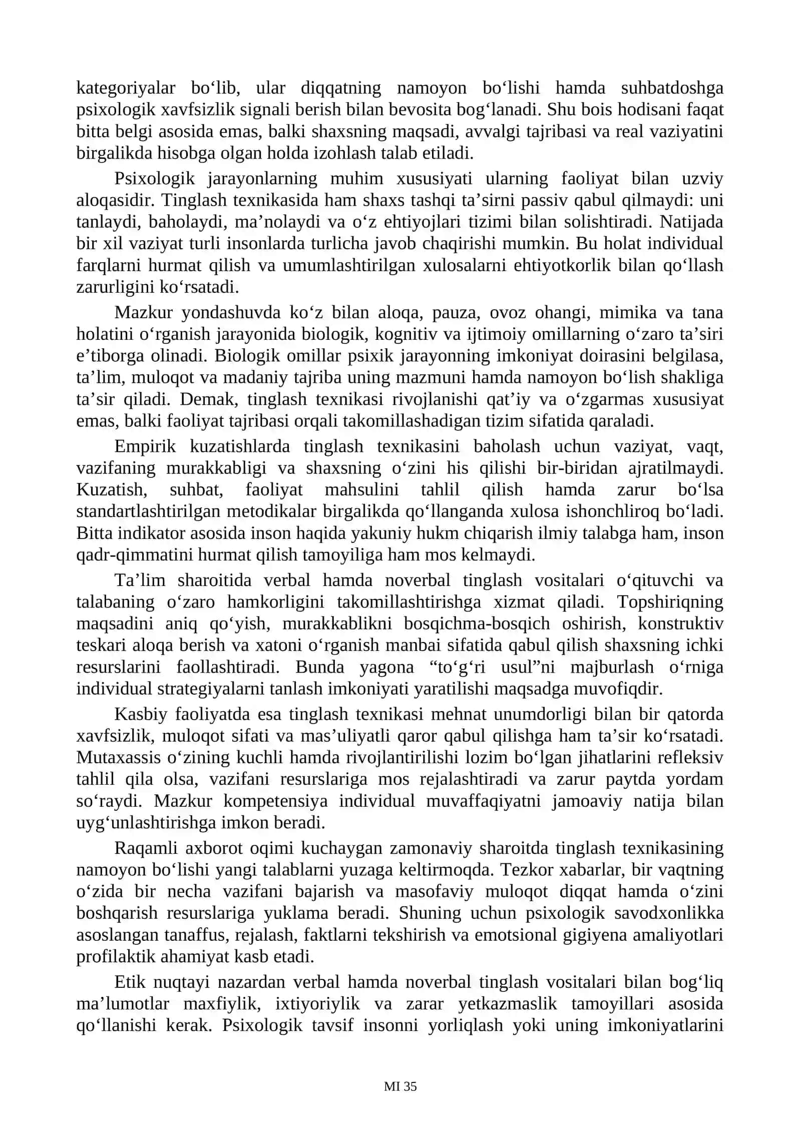 Tinglash texnikasi 4