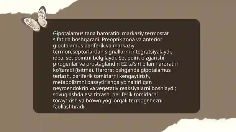 Tana haroratini boshqarish 4