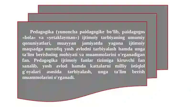 Pedagogika tarixi fan sifatida. Ibtidoiy jamoada tarbiya 4