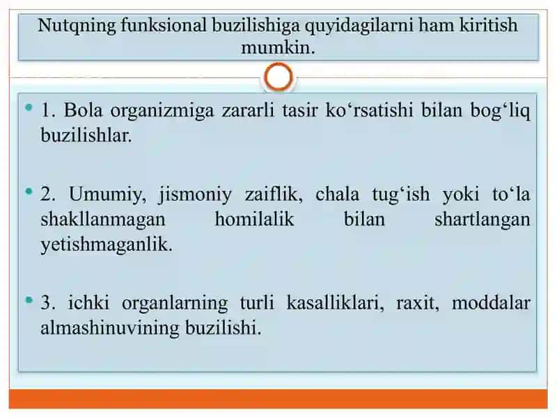 Nutq buzilishi etiologiyasi 4