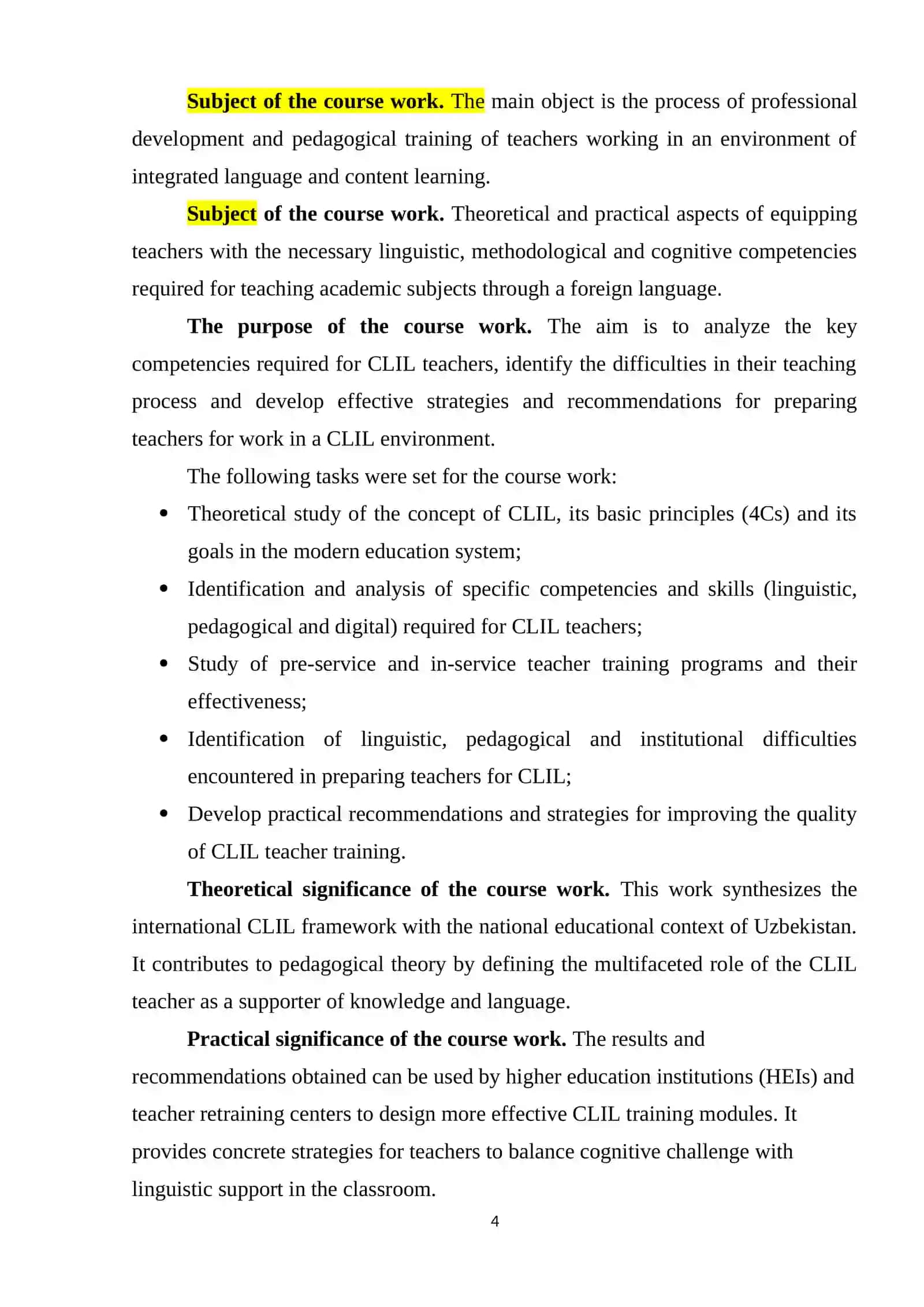 THEORETICAL FOUNDATIONS OF TEACHER TRAINING FOR CLIL ENVIRONMENTS 4