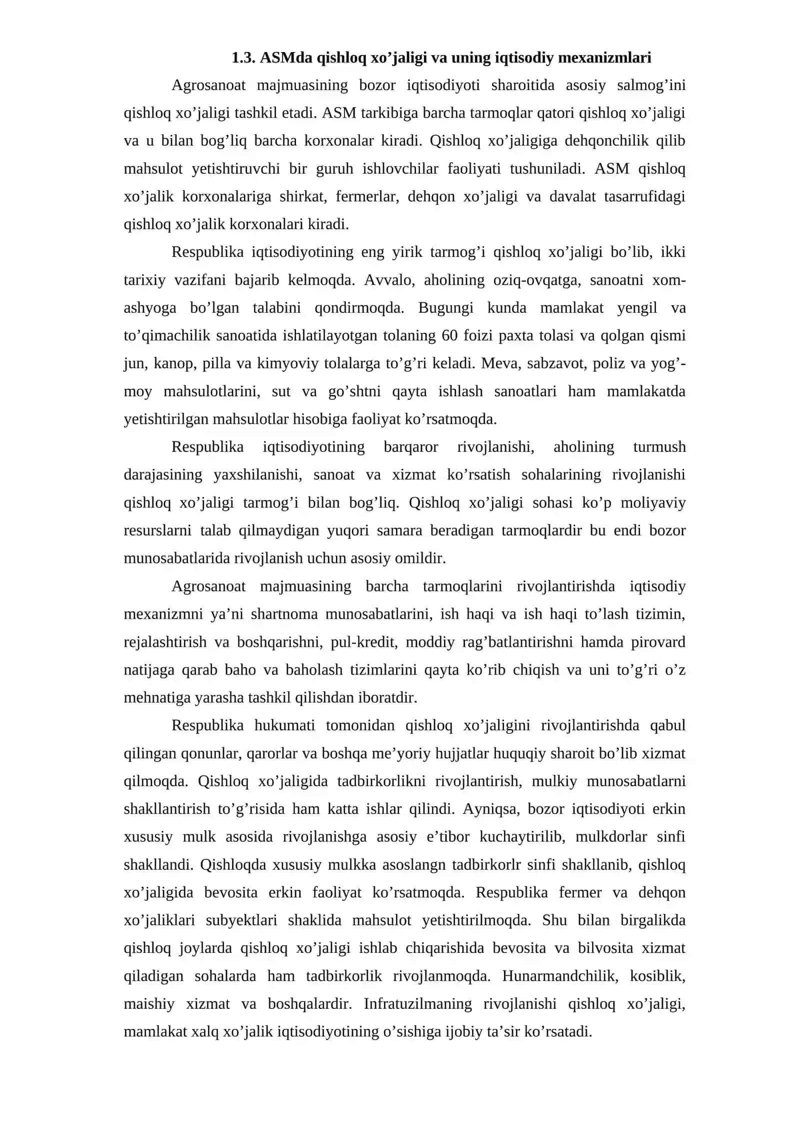 Agrosanoat majmuasi va uni rivojlanish yo'llari 4