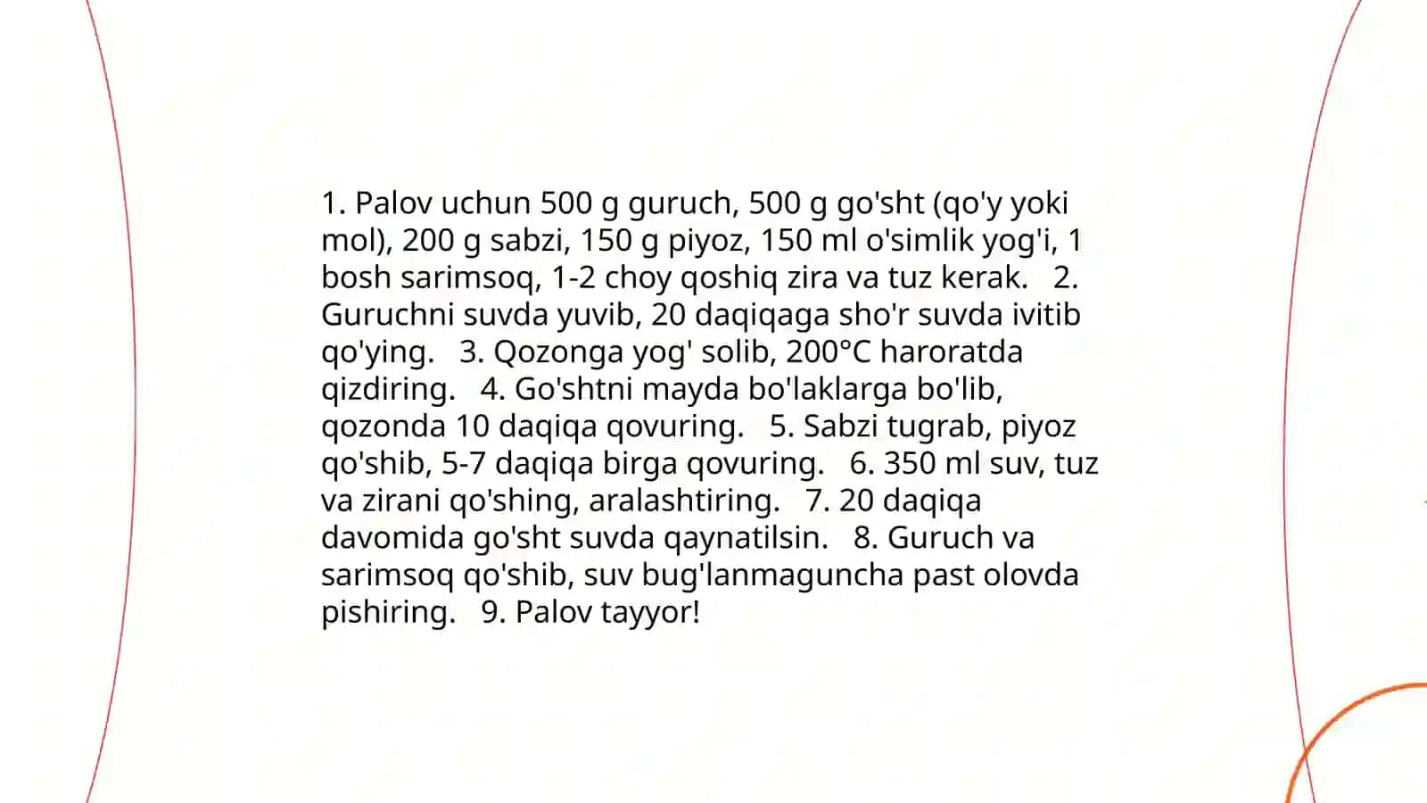 Osh tayyorlash 4