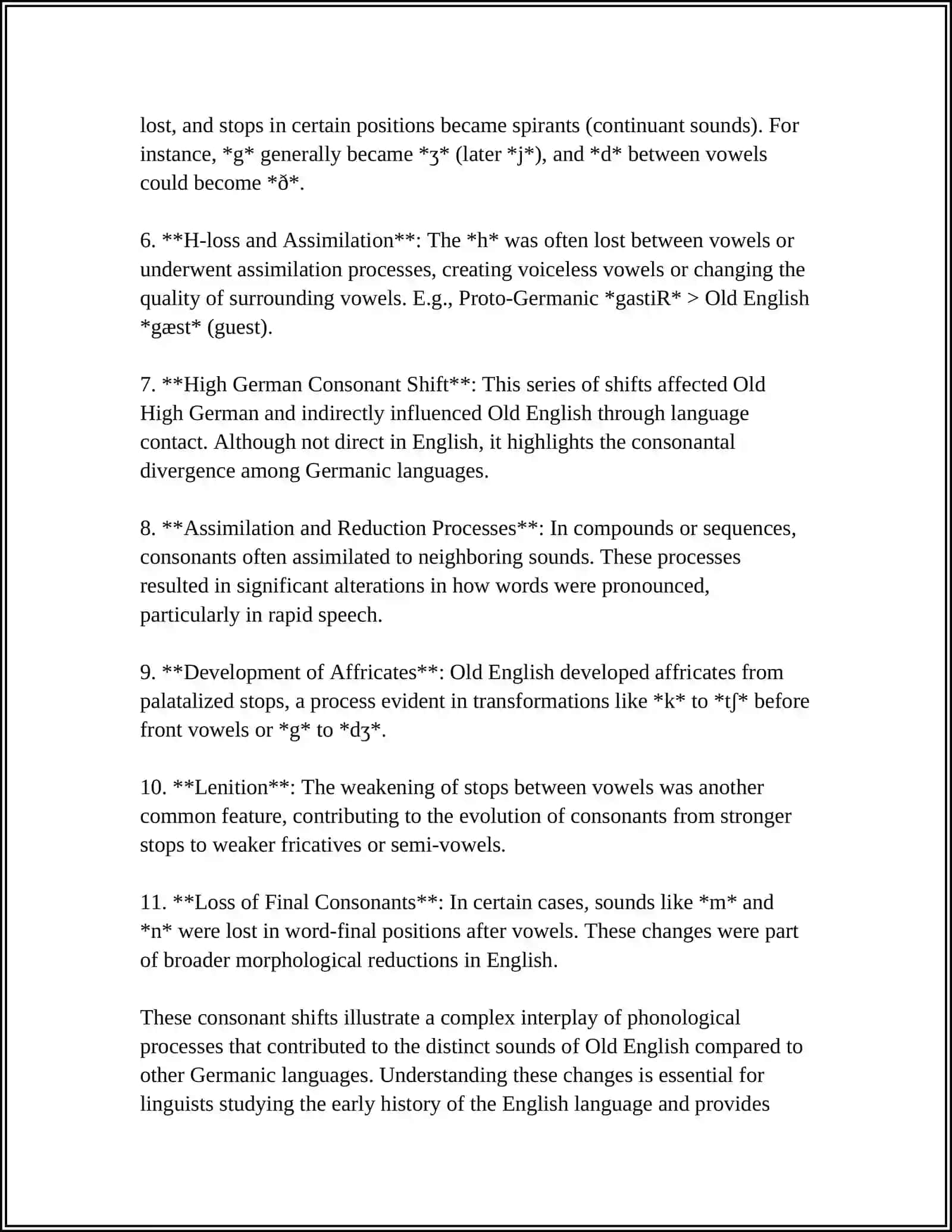 Main Phonetic Changes in Old English 4