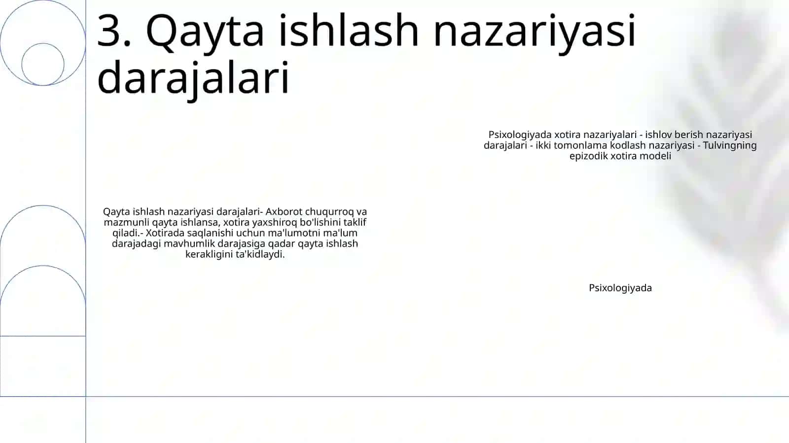 Psixologiyada Xotira Nazariyalari 4