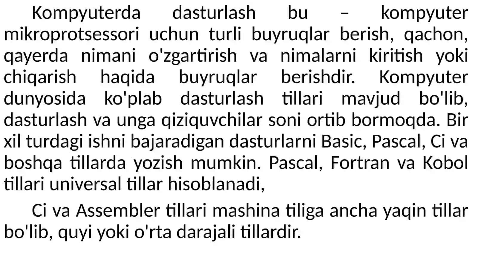 Fan: Dasturlash texnologiyalari 4