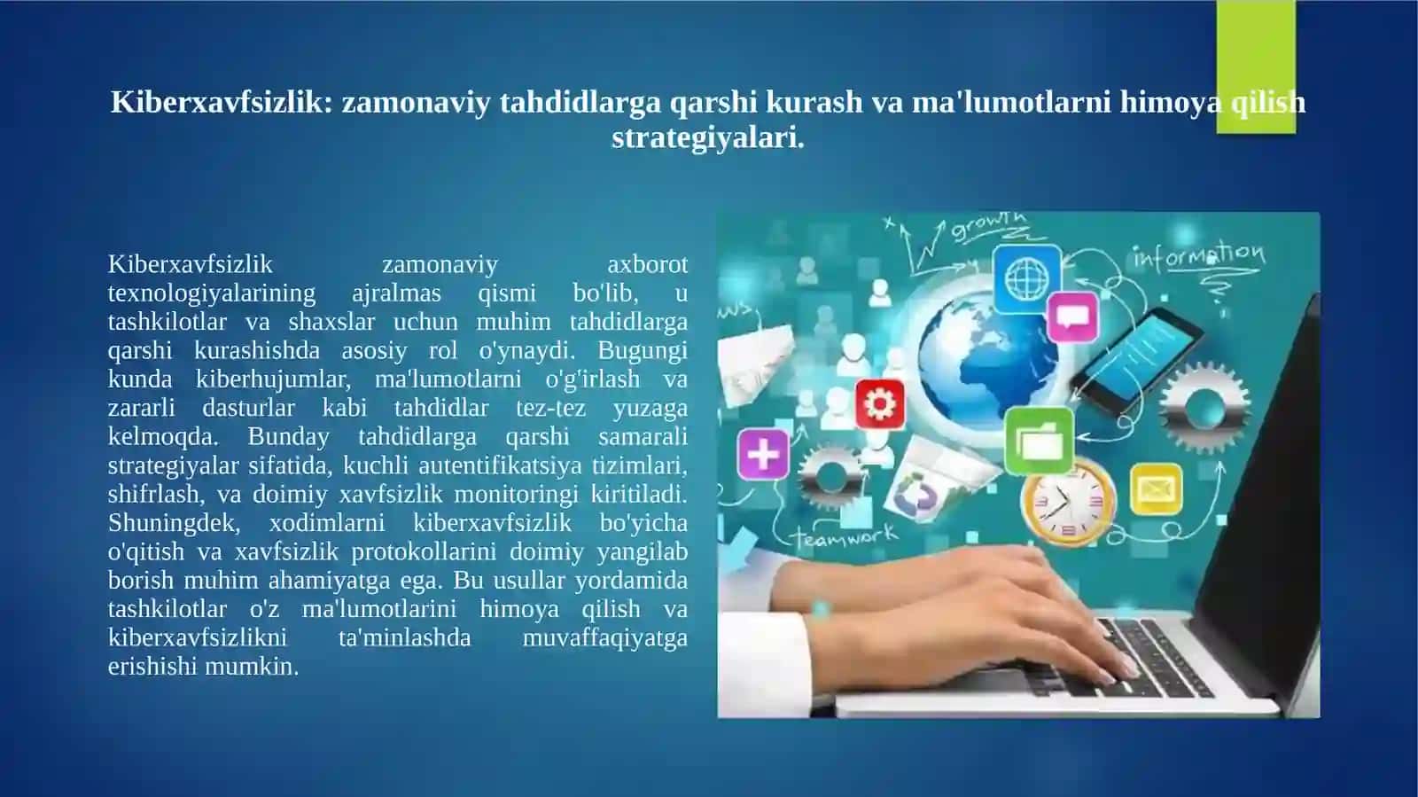Axborot texnologiyalarining zamonaviy rivojlanish yoʻnalishlari 4