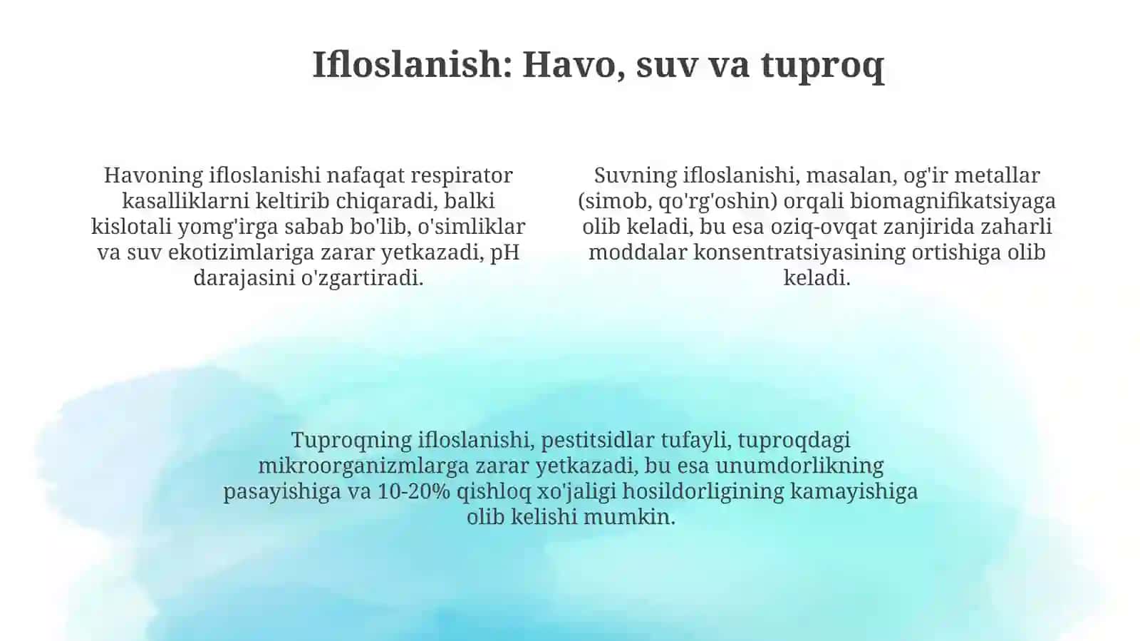 Ekologik muomolar 4