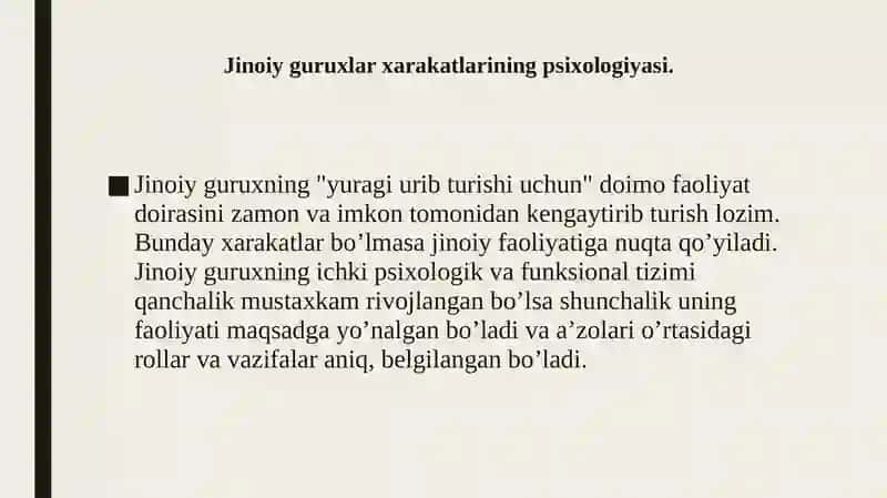 Guruh jinoiy xulq-atvori 4