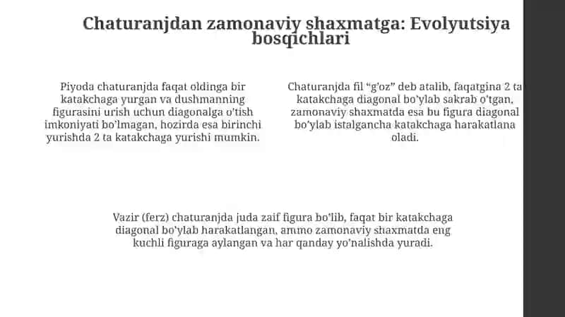 Shaxmat oʻyining kelib chiqishi tarixi va rivojlanish tarixi 4