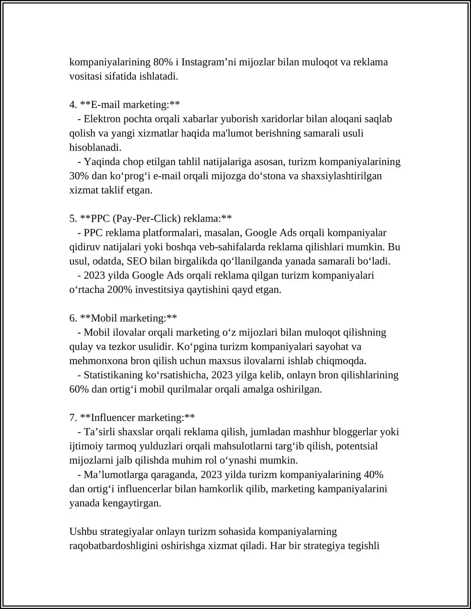 ONLAYN TURIZM MARKETINGI VA E-COMMERCE 4