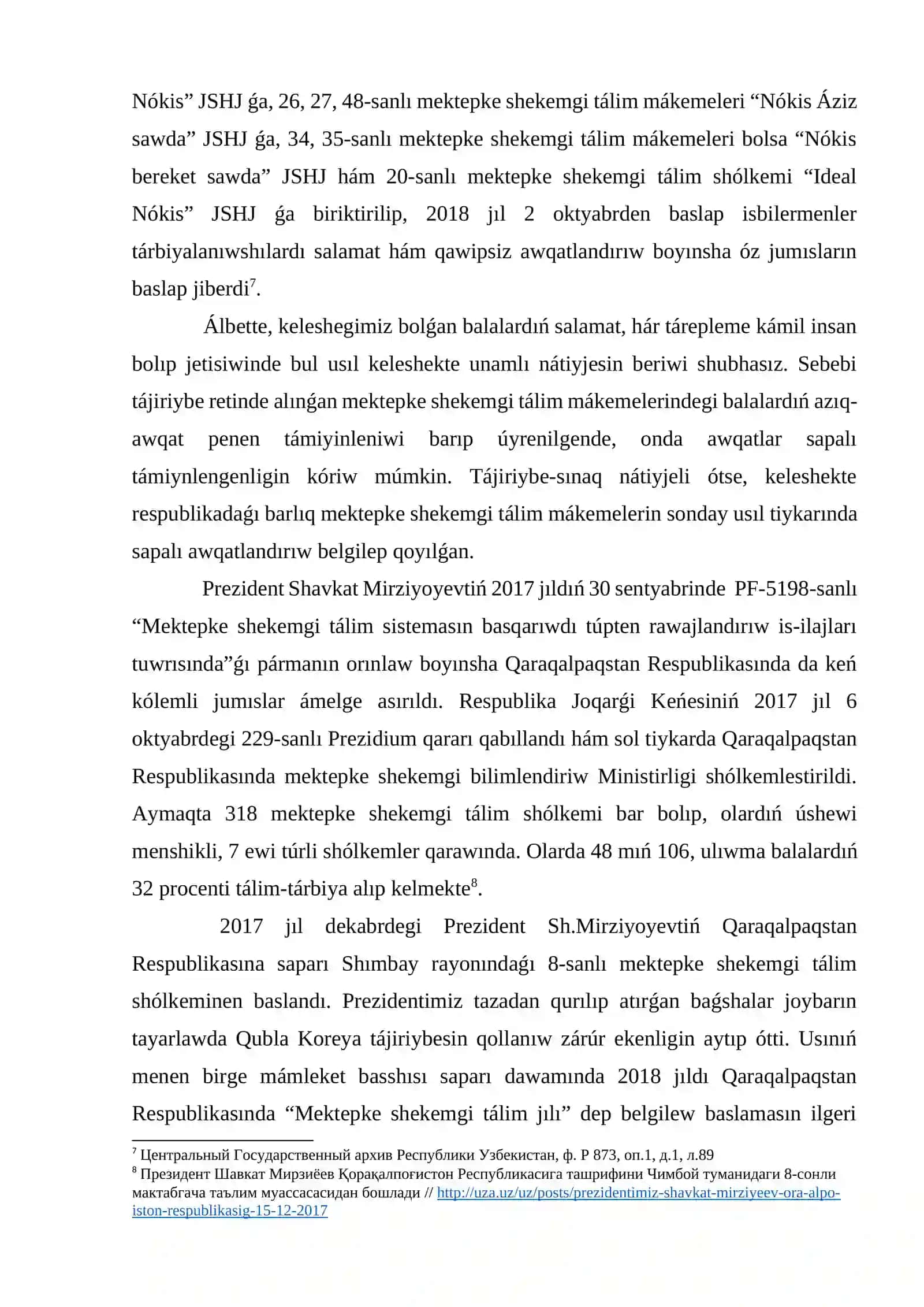 Bilimlendiriw tarawında ámelge asırılıp atırǵan reformalar 4