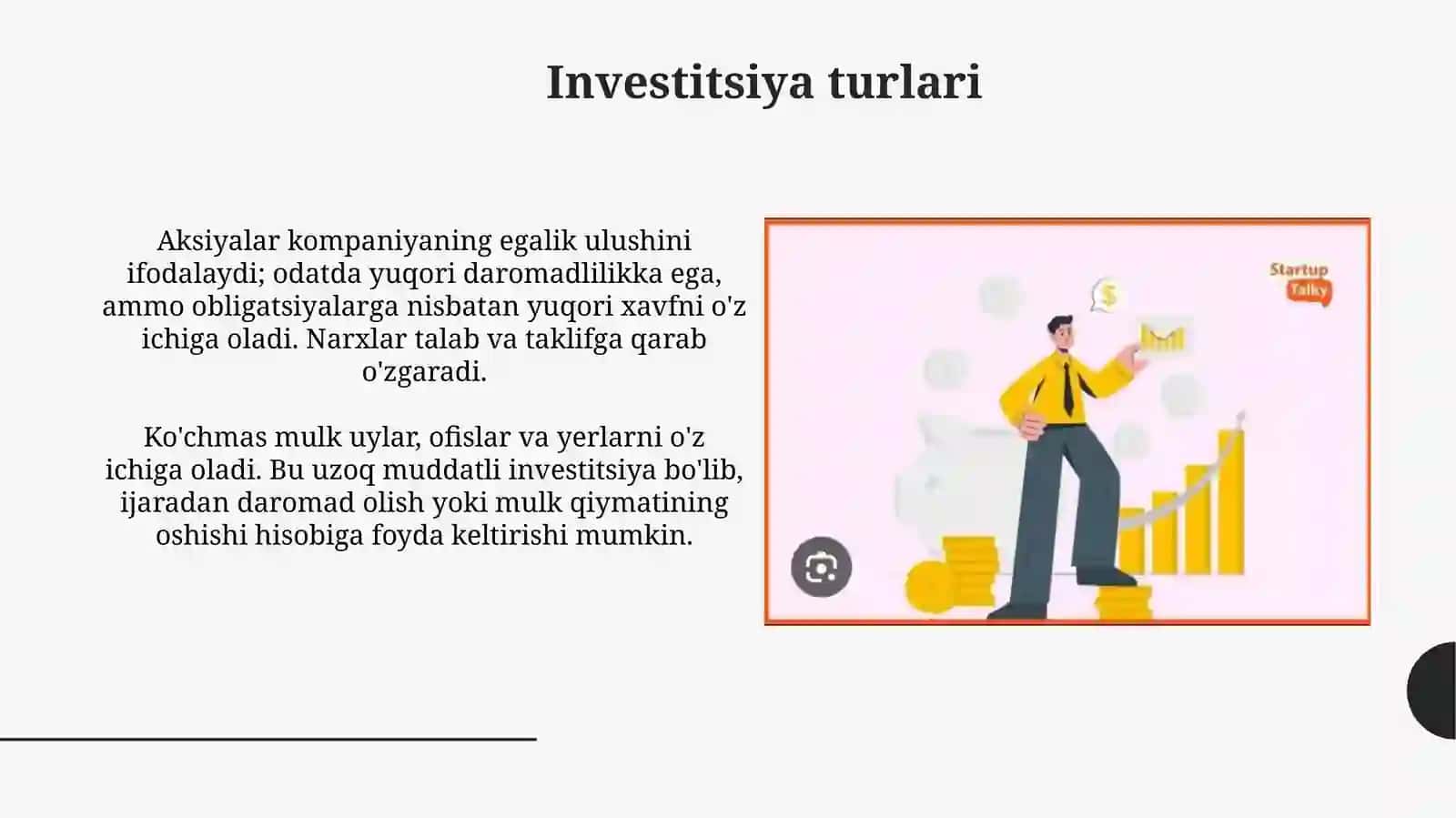 Investitsiyalar haqida tushuncha 4