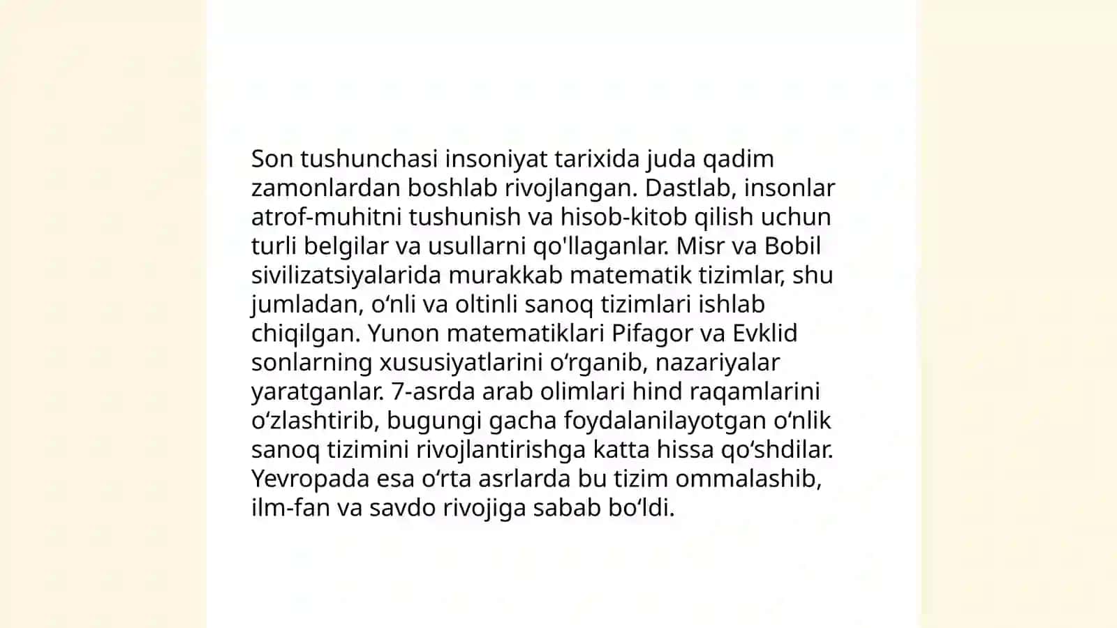 Tabiat falsafasi va son tushunchasi 4